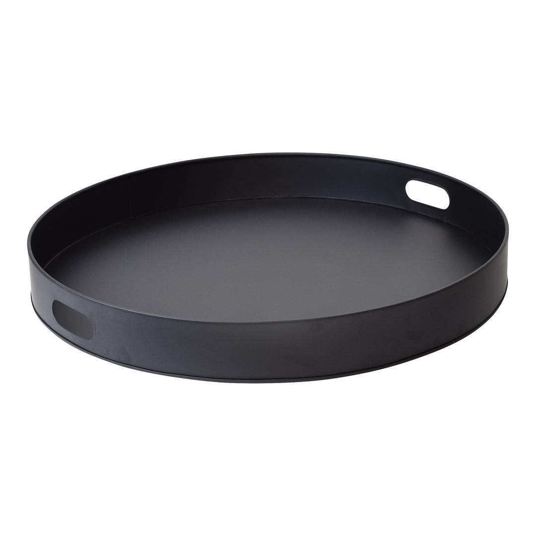 LOFT42 Tablett Metalltablett – Schwarz – Ø60 cm