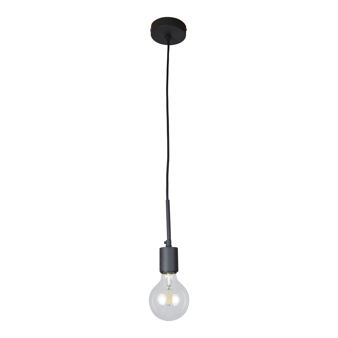 Pendelleuchte Bulby Vintage schwarz mit Ring (Lampenschirm)