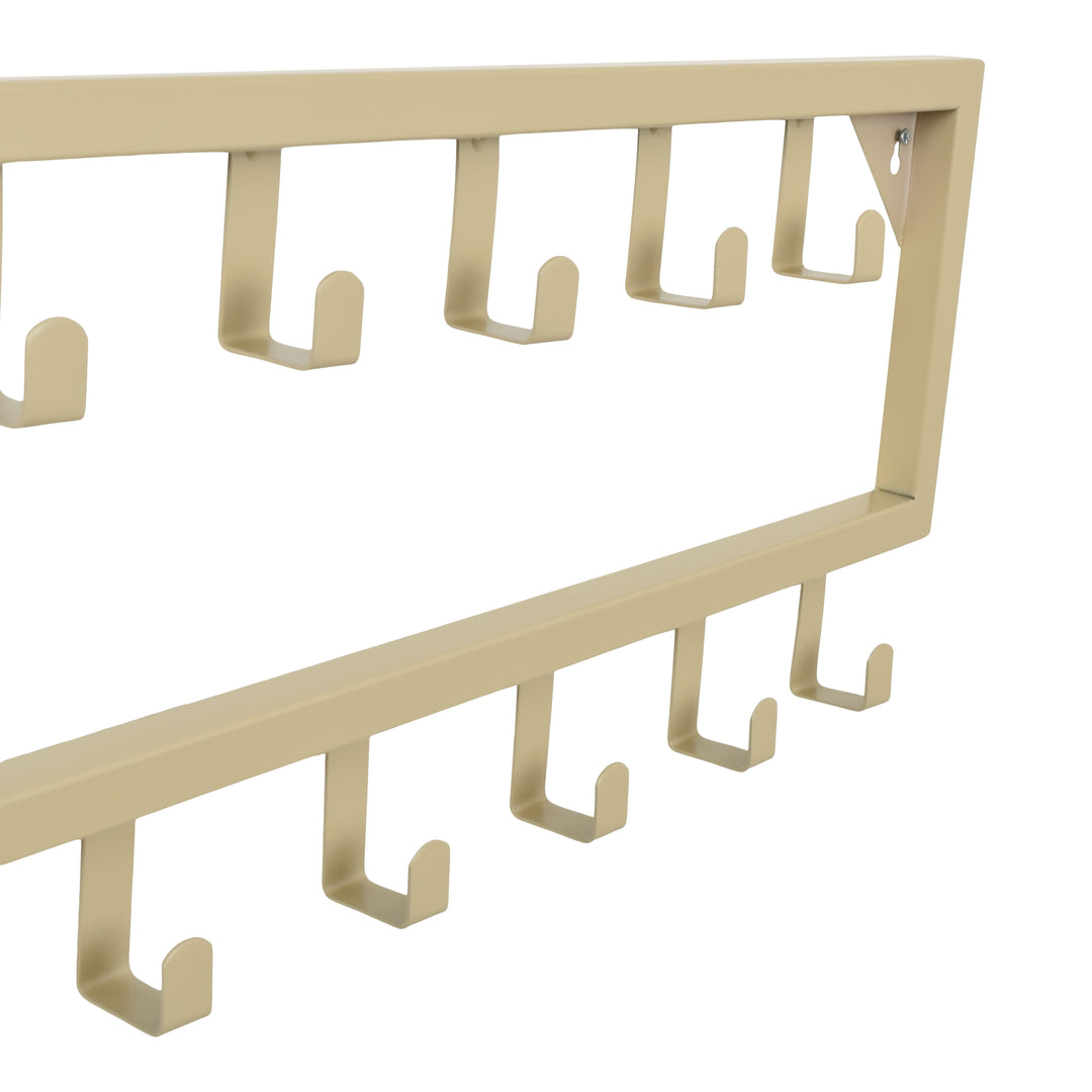 LOFT42 Bono Garderobenständer – Beige – Metall – 15 Haken – 80x26x4