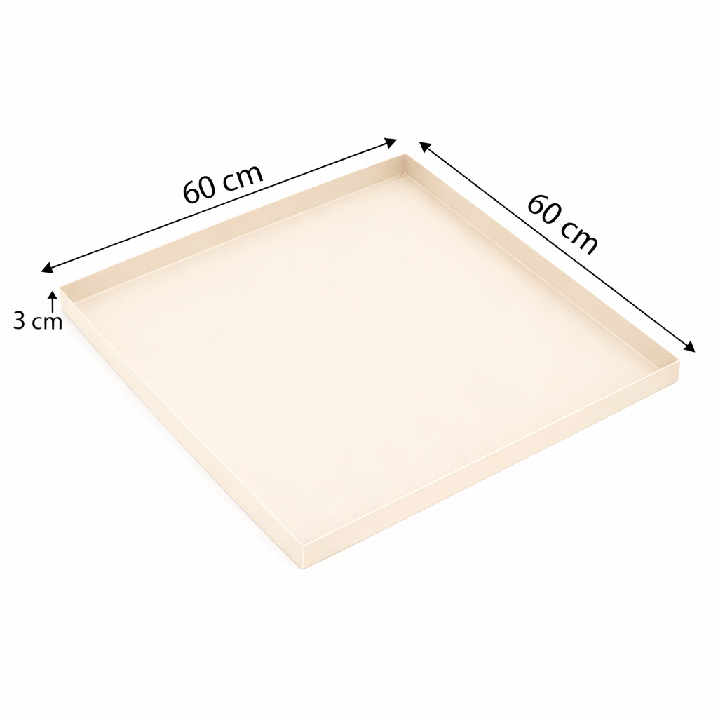 LOFT42 Brew Plateau en métal – Beige – 60x60