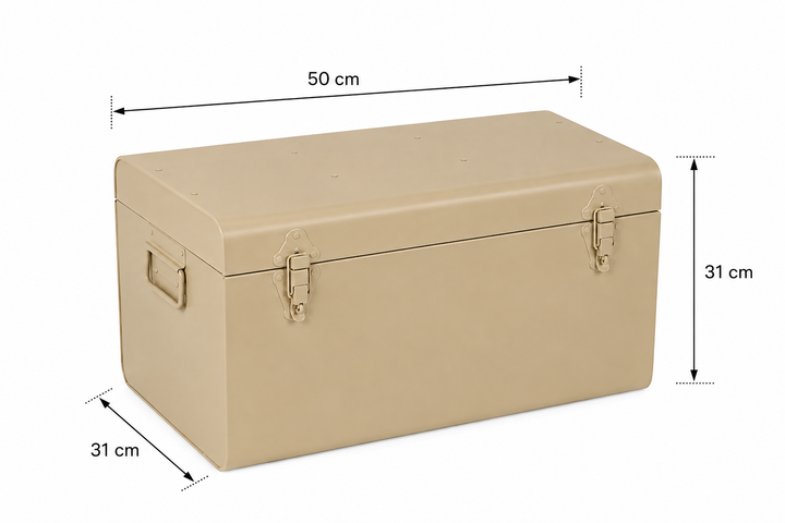 LOFT42 Box Opbergkist Medium - Metaal - Beige - 50x31x31