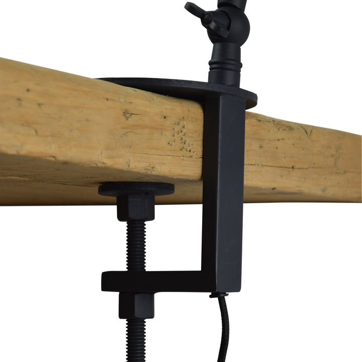 Klemmleuchte Worker Ø12cm. Vintage Schwarz