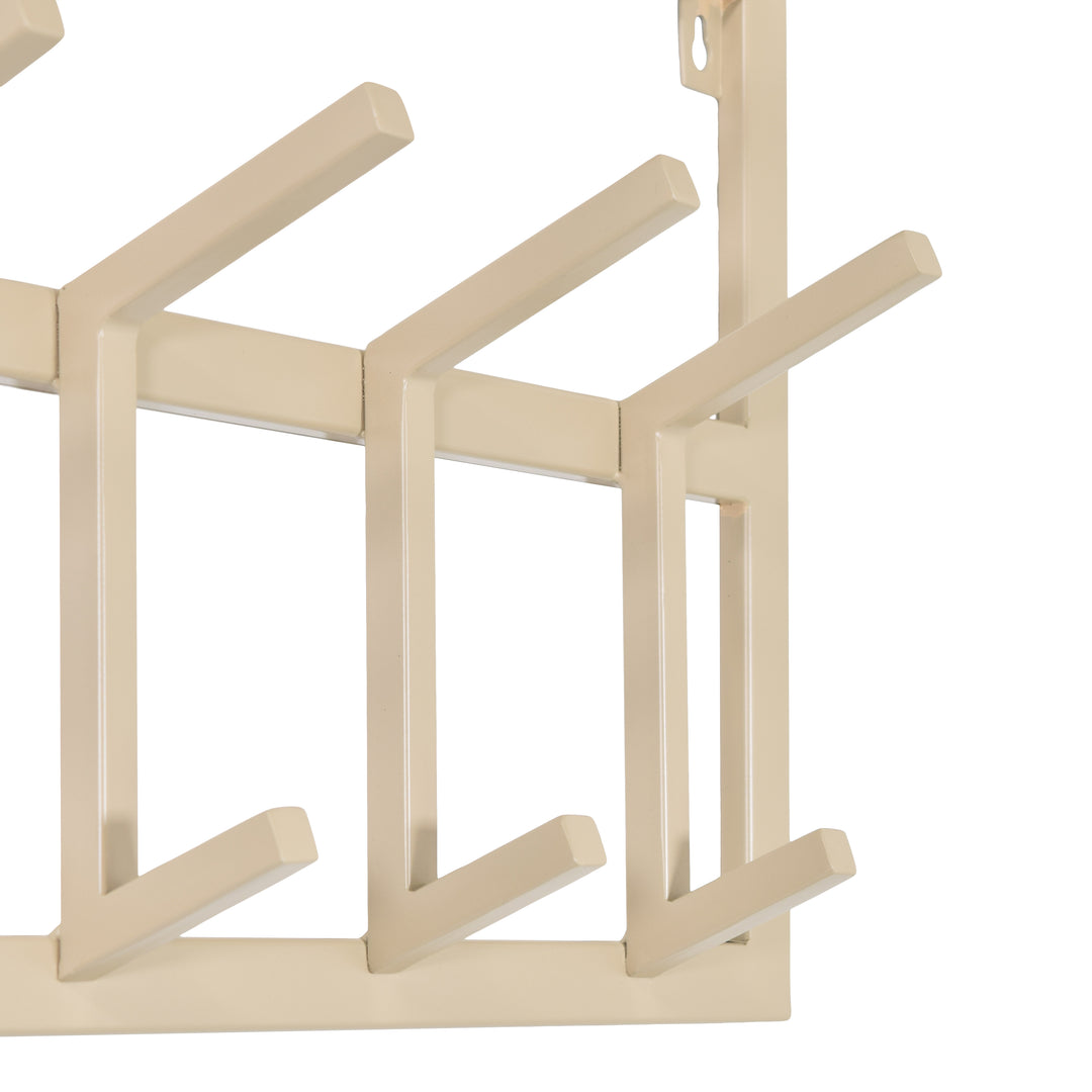 LOFT42 Garderobe Jaimy - Beige – Metall – 6 Doppelhaken - 80x35x30
