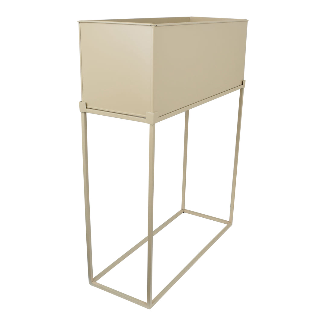 LOFT42 Flora Pflanzgefäß Rechteckig - Metall - Beige