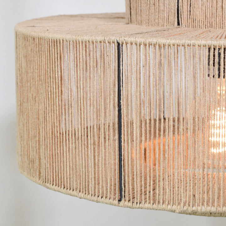 Urban Interiors Hanglamp Drum Ø50x 25cm. jute