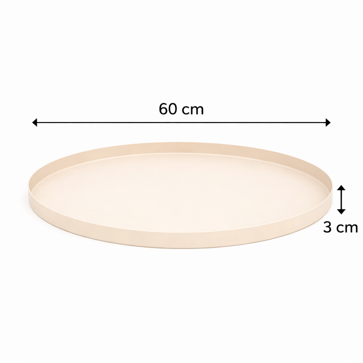 LOFT42 Brew Plateau rond en métal – Beige – 60x60