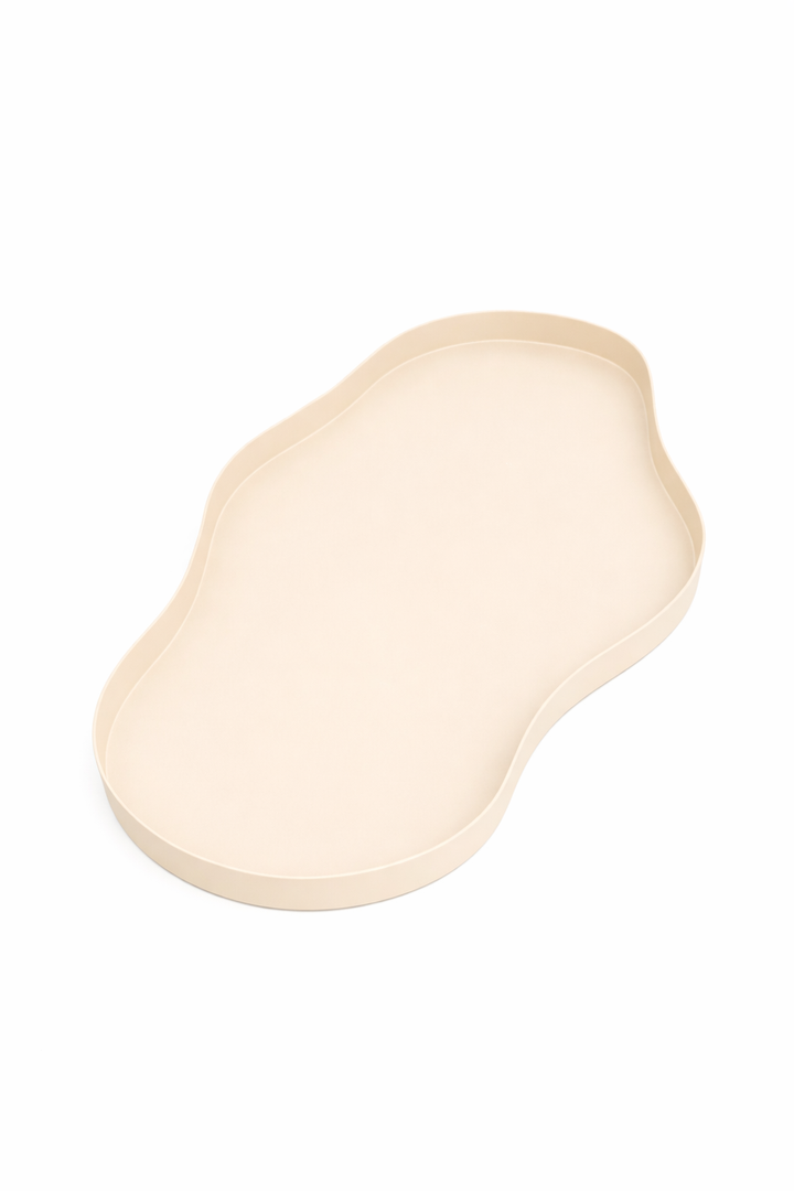 LOFT42 Serva Metalen Dienblad – Beige – 65x37