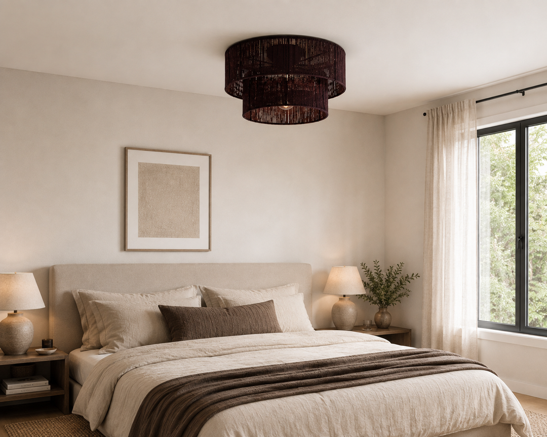Urban Interiors - Plafondlamp - Diro Jute Bruin - Ø45