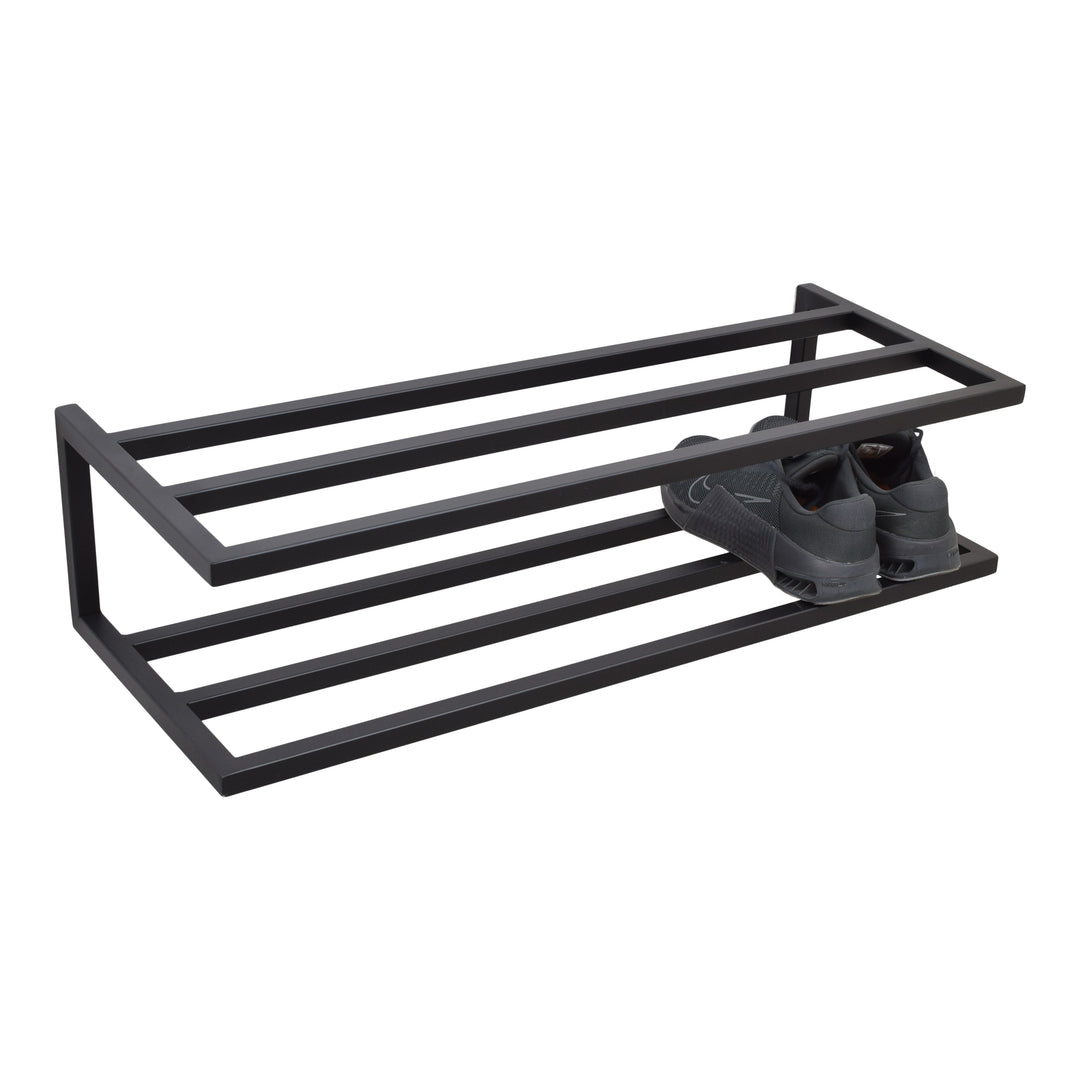 LOFT42 Stora Wandschuhregal Doppelt - Metall - Schwarz