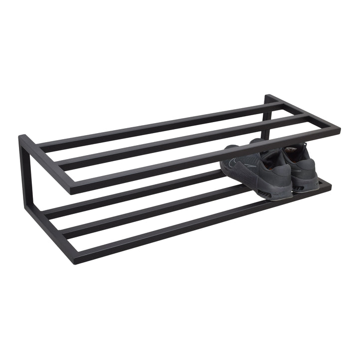 LOFT42 Stora Wandschuhregal Doppelt - Metall - Schwarz