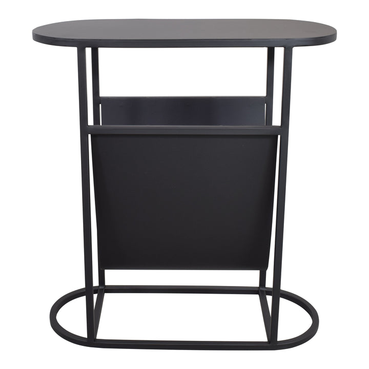 LOFT42 Frits Bijzettafel met Tijdschriften- of Krantenbak - Metaal - Mat Zwart - 50x20x55
