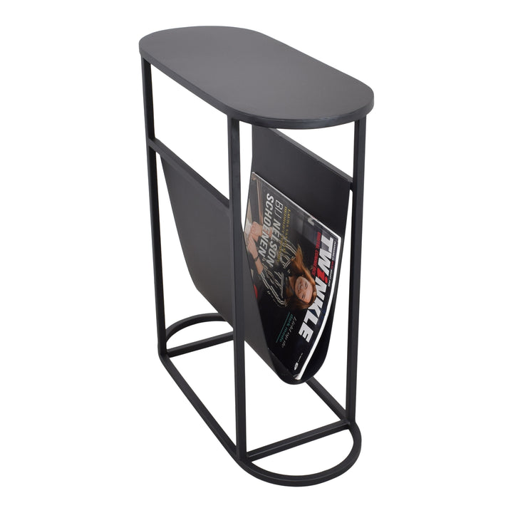 LOFT42 Frits Bijzettafel met Tijdschriften- of Krantenbak - Metaal - Mat Zwart - 50x20x55