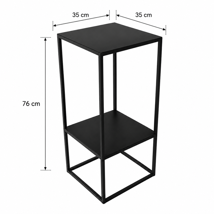 LOFT42 Zuil Beran - Metaal - Zwart - 35x35x76
