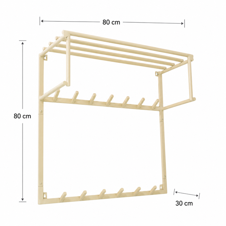 LOFT42 Kapstok Eddy XL- Metaal - Beige - 80x30x80