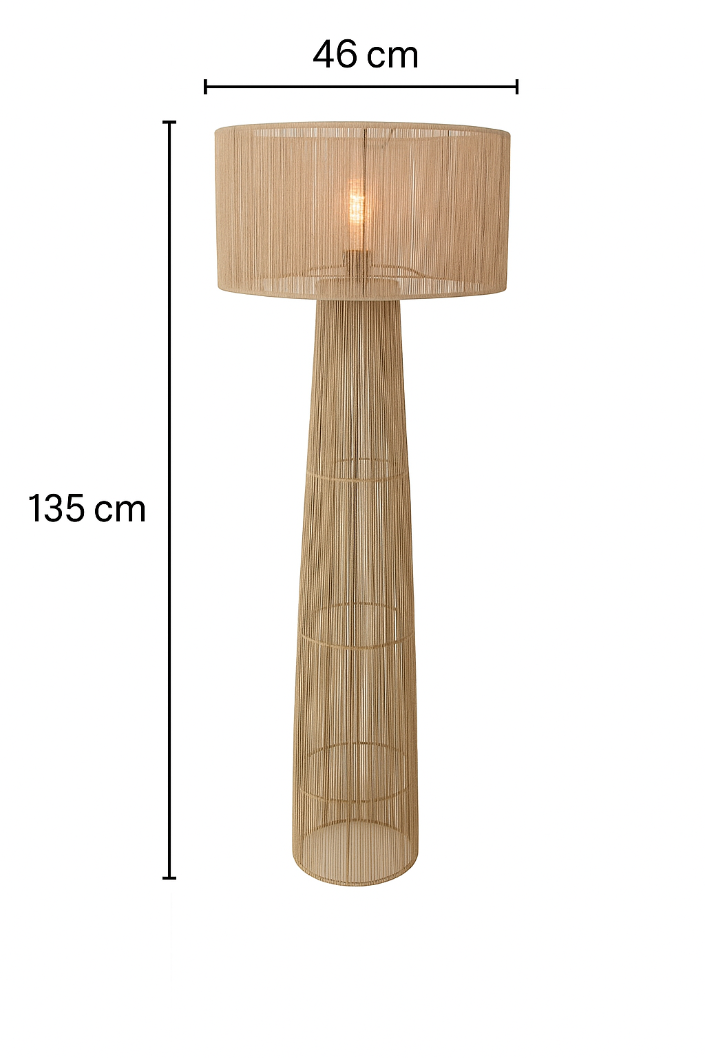 Urban Interiors Vloerlamp Diro 135cm Jute
