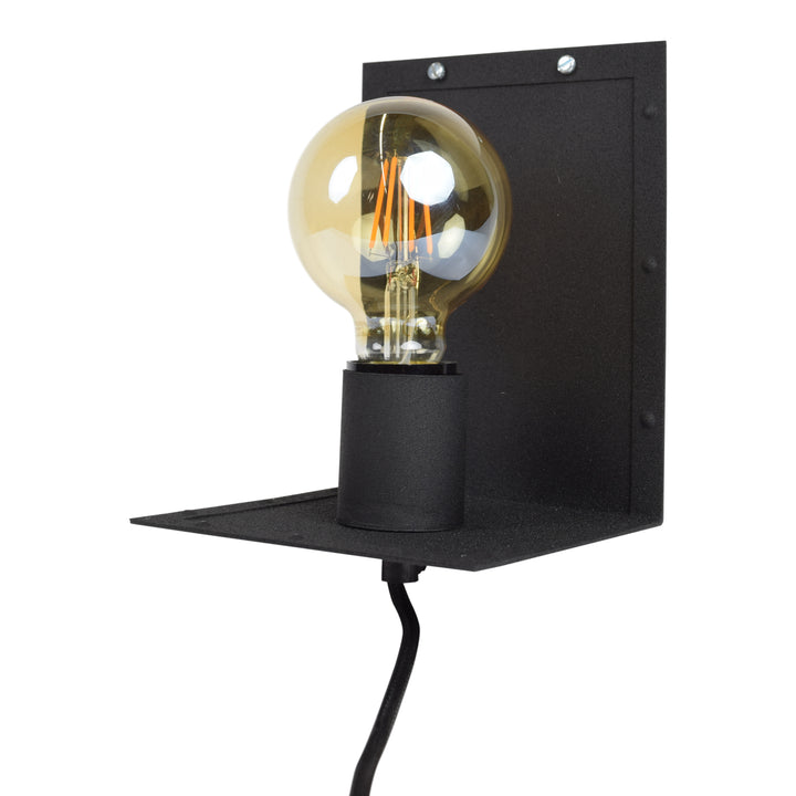 Wandlamp Hook vintage black