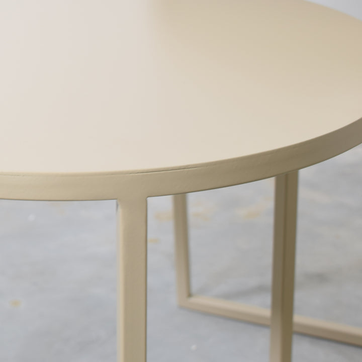 LOFT42 Dulon Set Bijzettafels Rond - Beige - Ø49x46