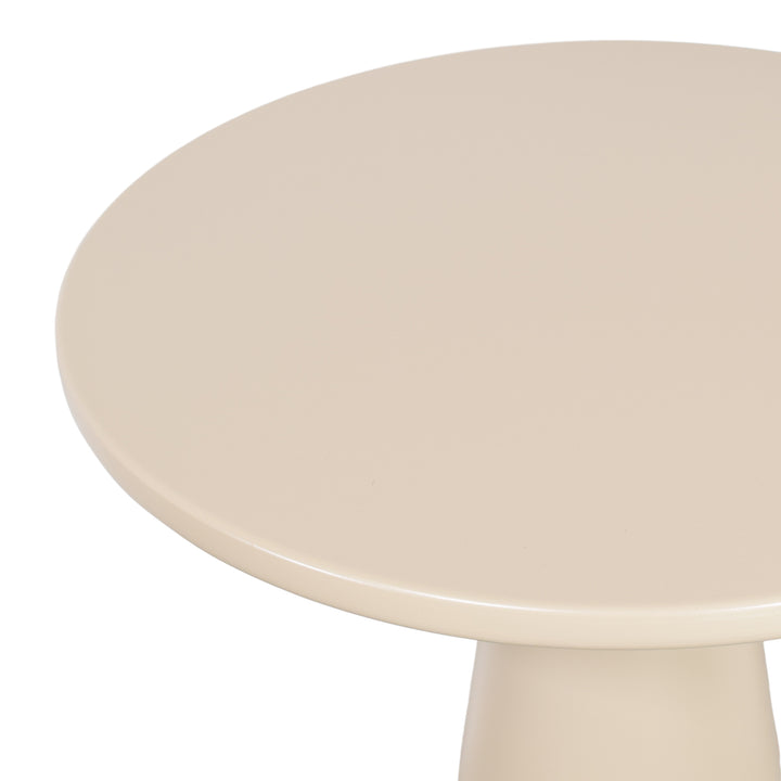 LOFT42 Beistelltisch Ferry Trompetenfuß - Metall - Beige - 60x44