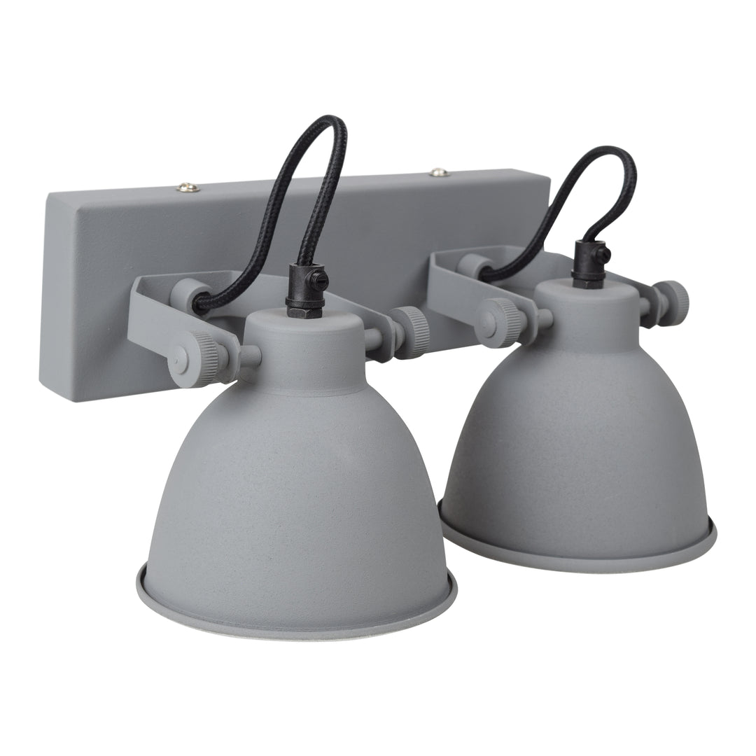 Wandleuchte Industrie Doppel Vintage Grau