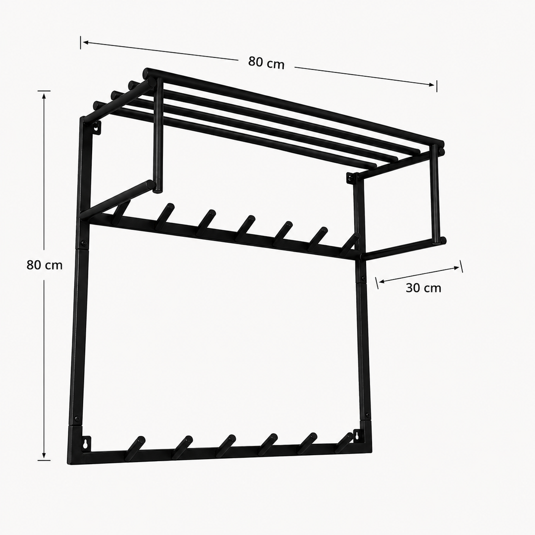 LOFT42 Kapstok Eddy XL - Metaal - Zwart - 80x30x80