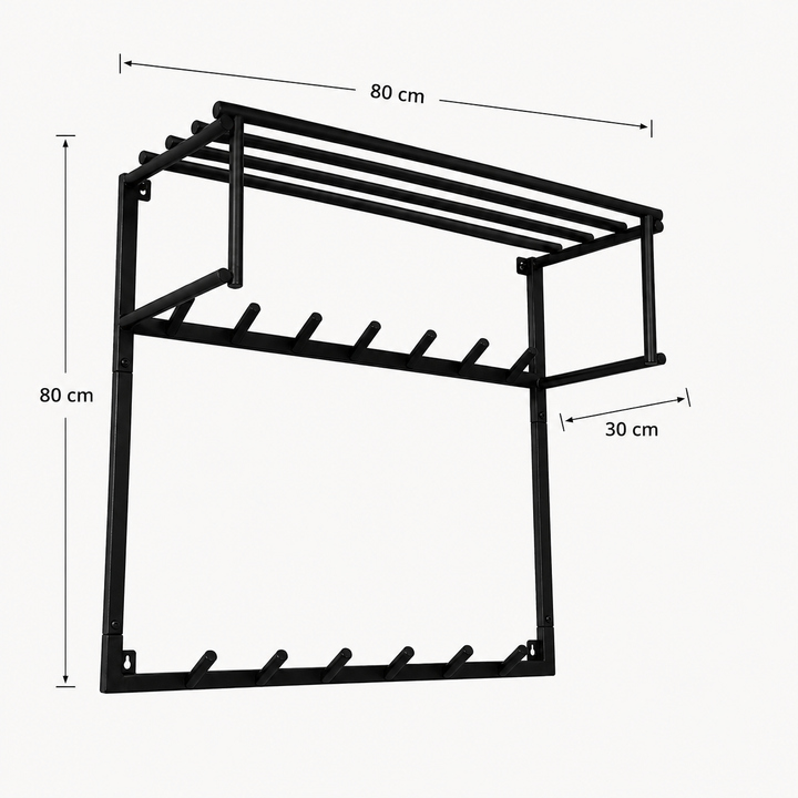 LOFT42 Kapstok Eddy XL - Metaal - Zwart - 80x30x80
