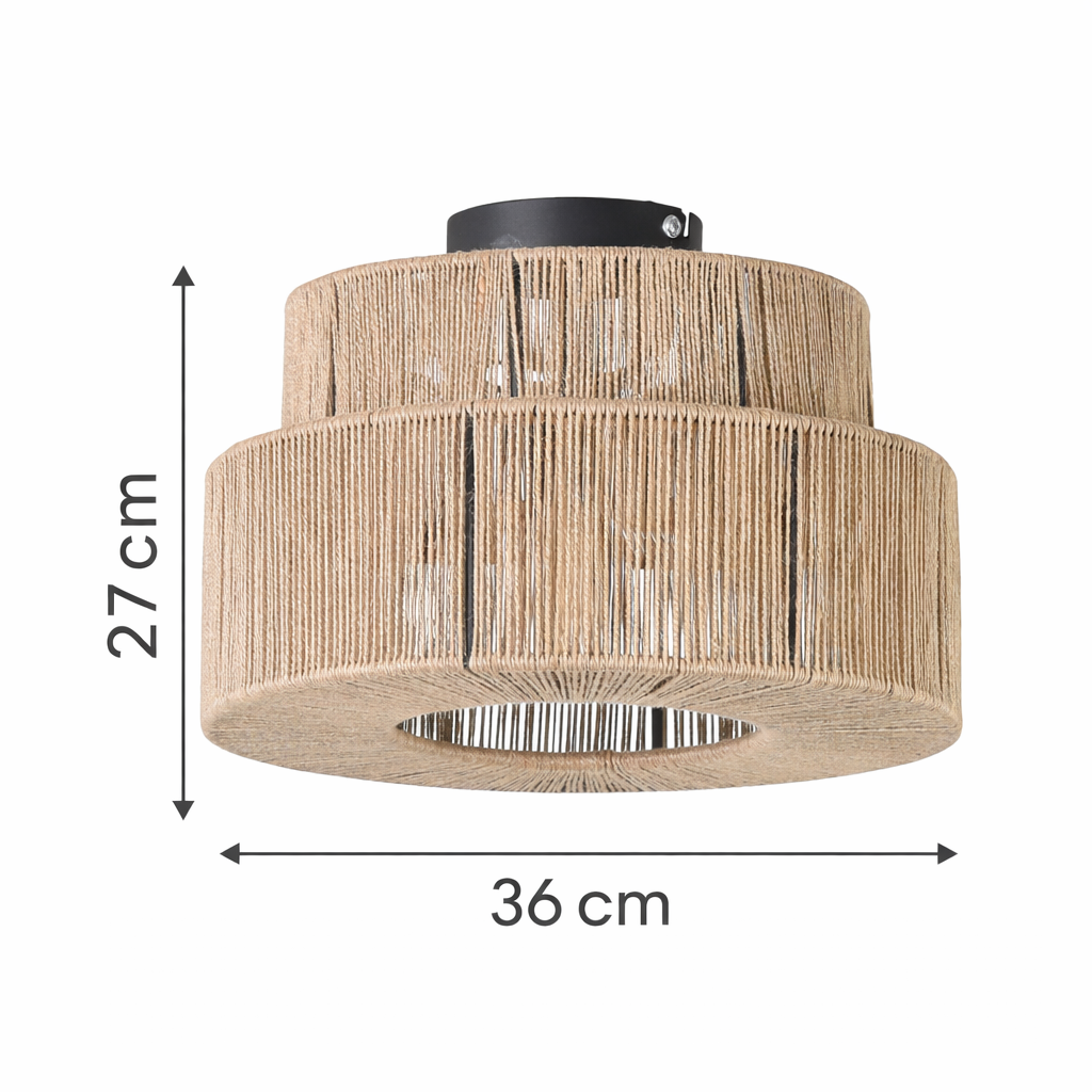 Urban Interiors - Plafondlamp - Bern Jute - Ø36