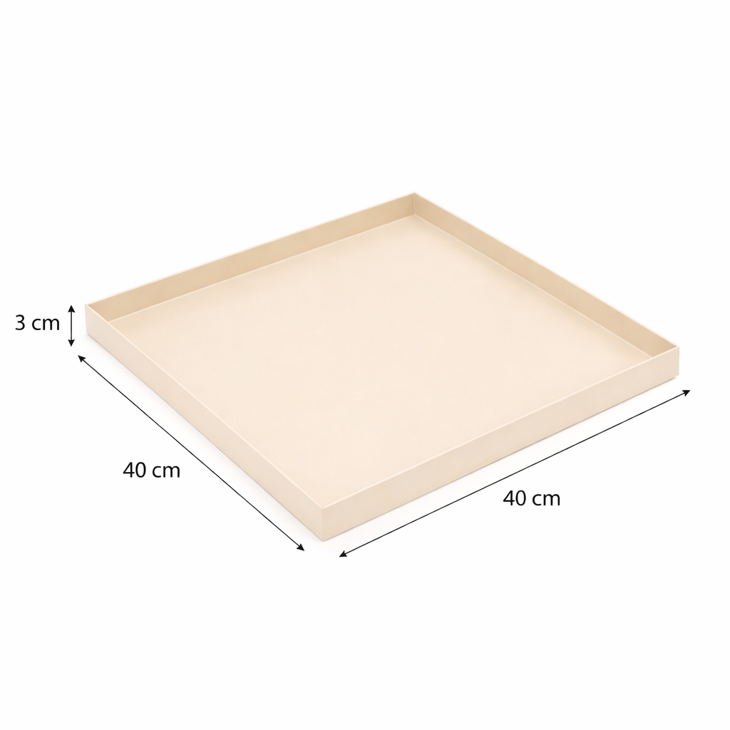 LOFT42 Brew Plateau en métal – Beige – 40x40