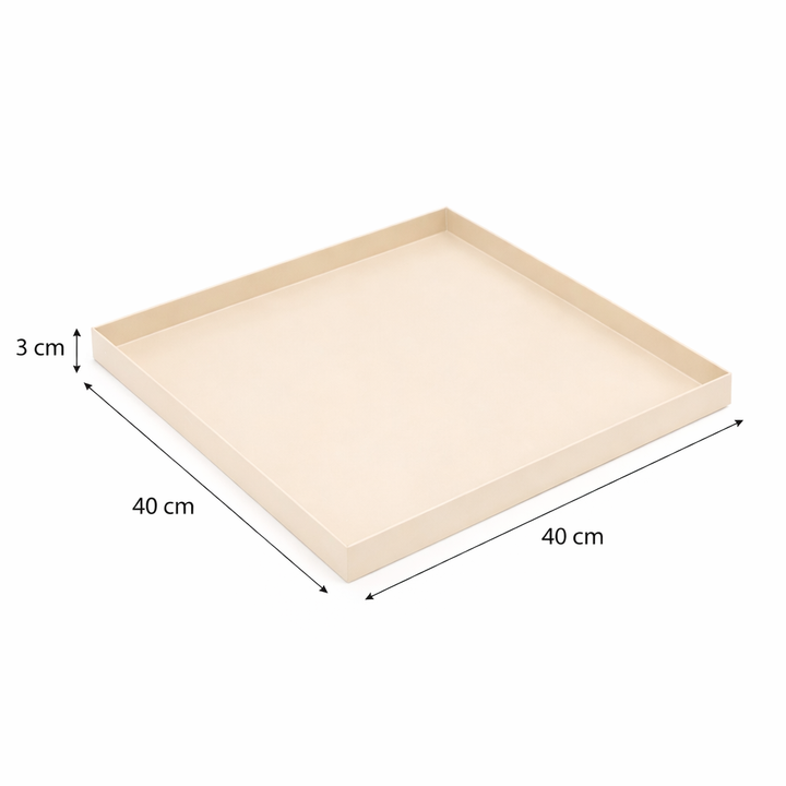 LOFT42 Brew Plateau en métal – Beige – 40x40