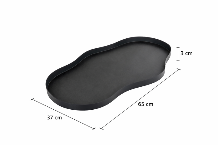 LOFT42 Serva Plateau en métal – Noir – 65x37