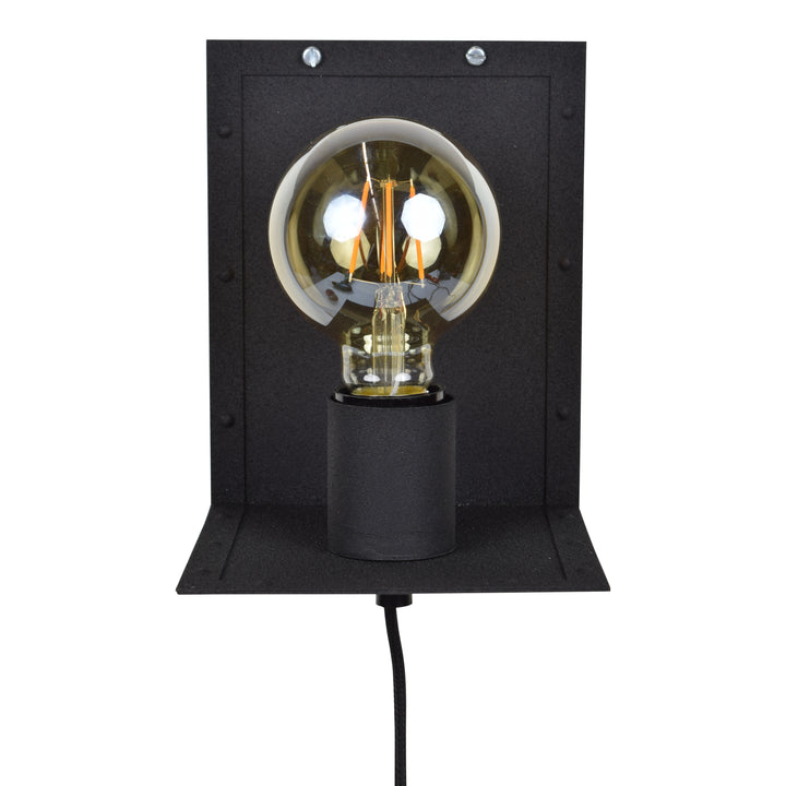 Wandlamp Hook vintage black