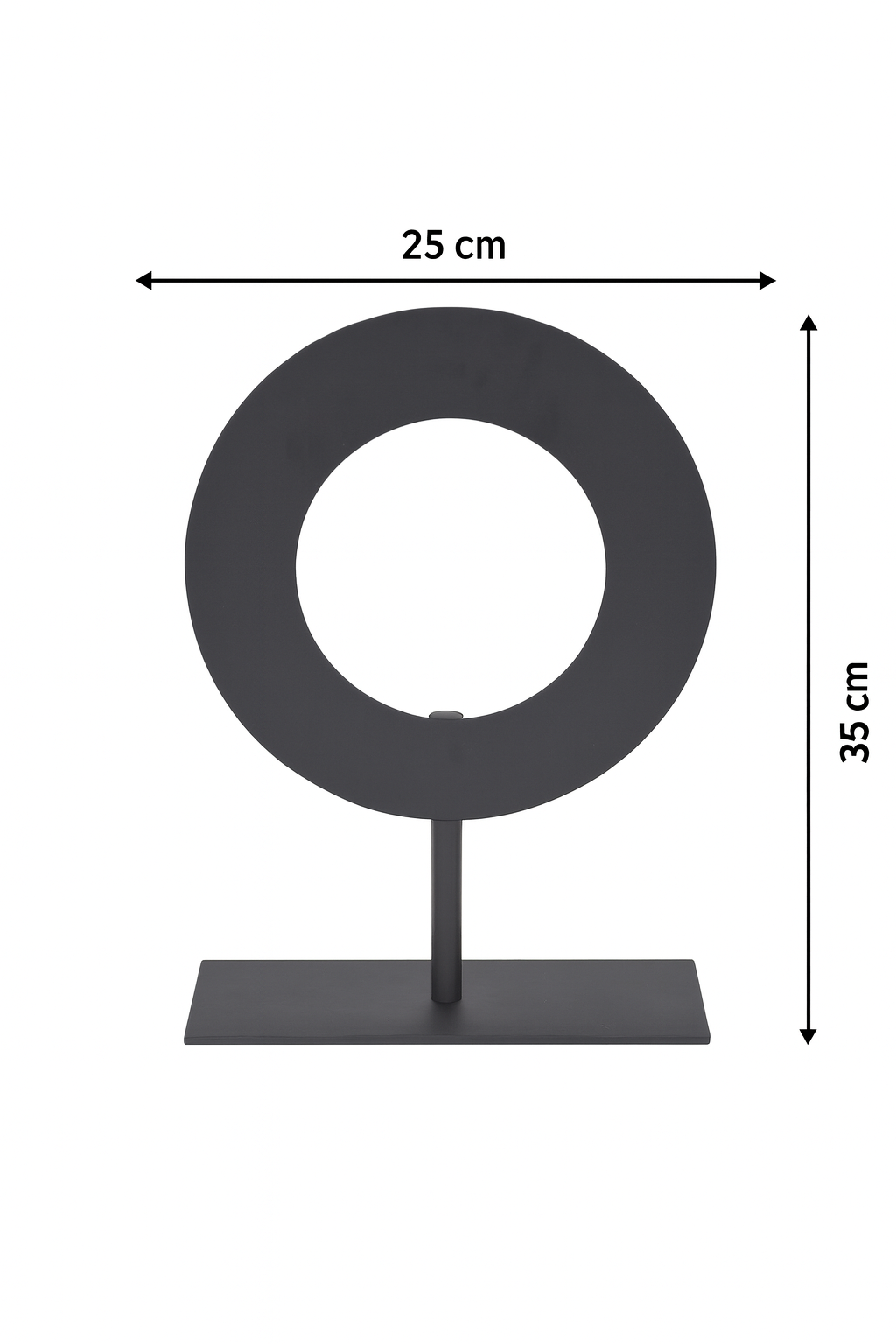 LOFT42 Joris Ornament auf Fuß - Schwarzes Metall Ø25cm