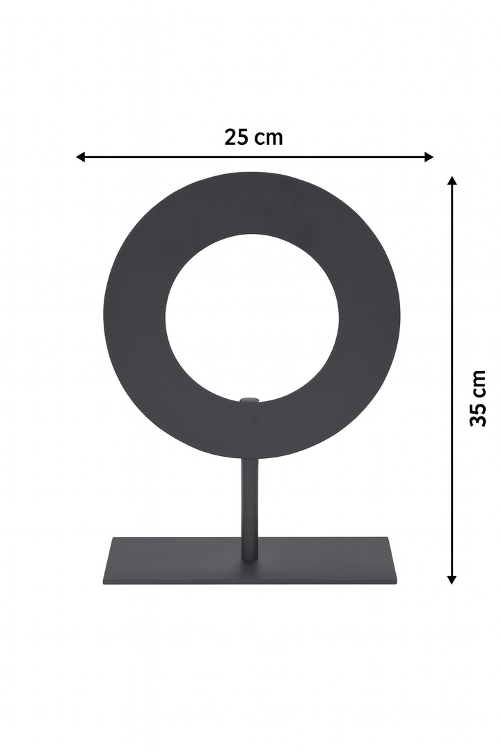 LOFT42 Joris Ornament auf Fuß - Schwarzes Metall Ø25cm