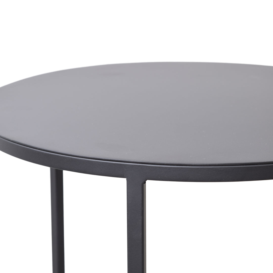 LOFT42 Dulon Set Bijzettafels Rond - Zwart - Ø49x46