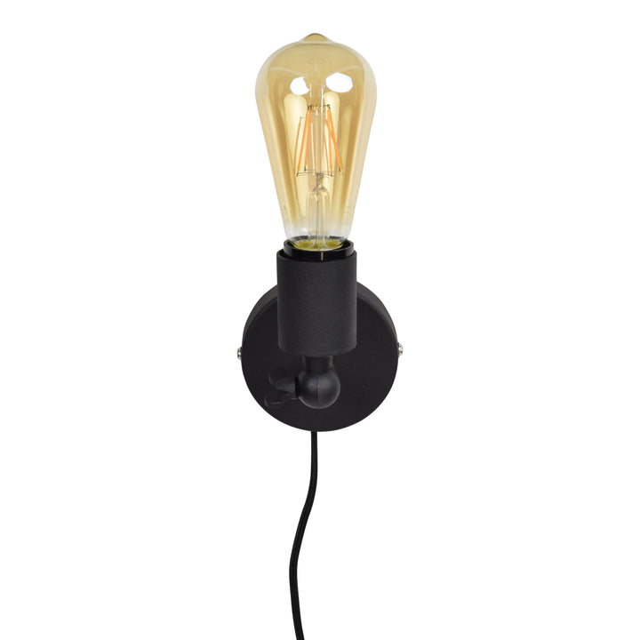 Wandleuchte Bulby Vintage schwarz
