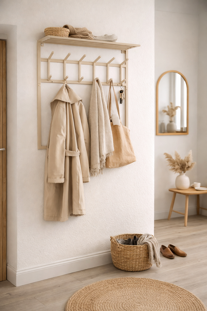 LOFT42 Kapstok Jaimy - Beige – Metaal – 6 dubbele haken - 80x80x30