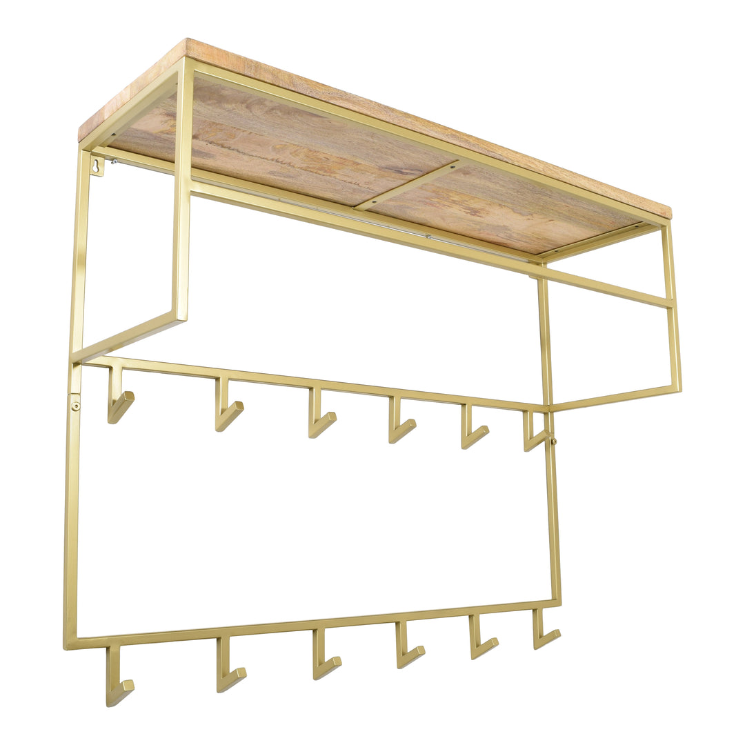 LOFT42 Jip Kapstok - 12 haken - Metaal - Goud - 100x80x33