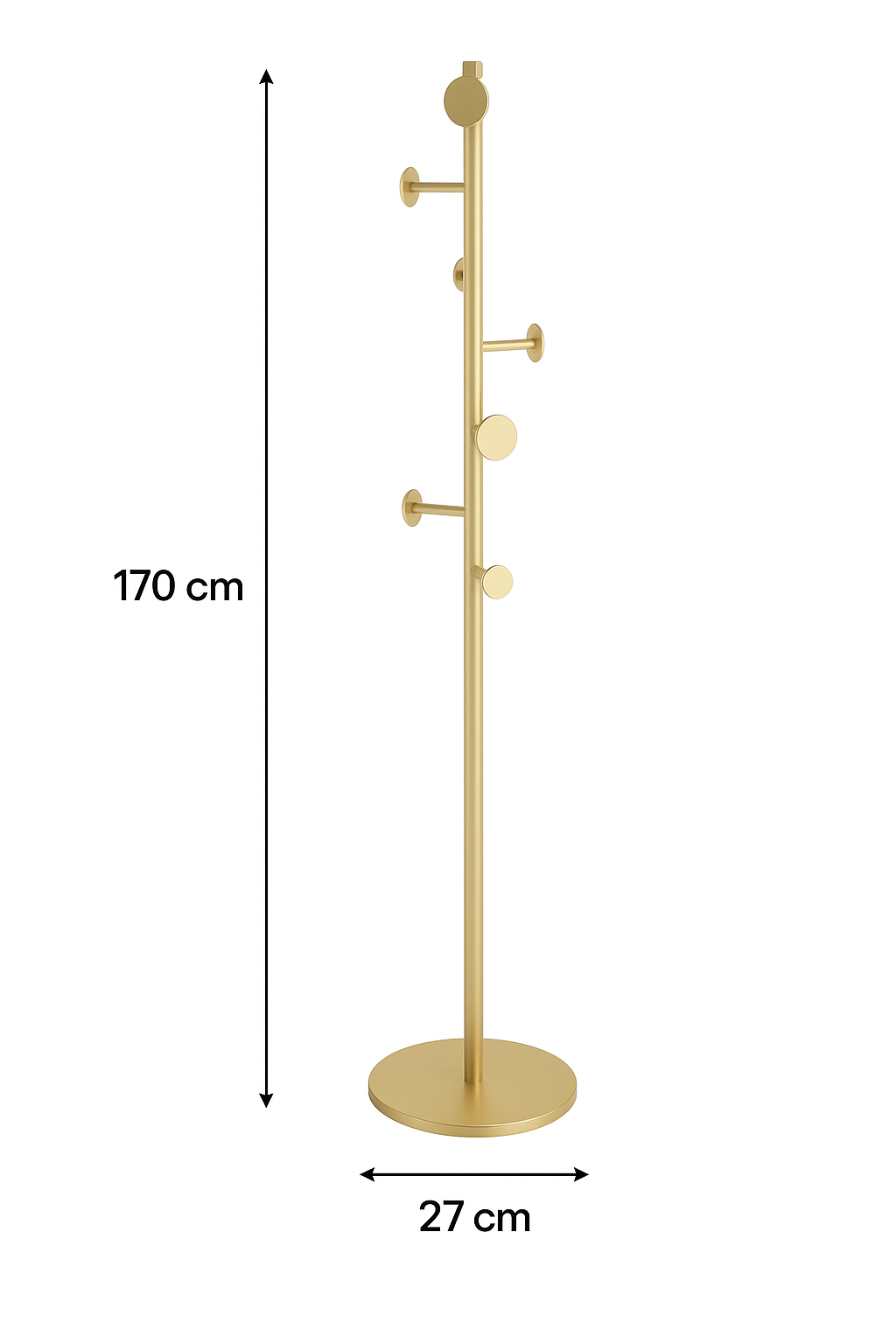 LOFT42 Bern staande kapstok - Goud - Metaal - 170x27