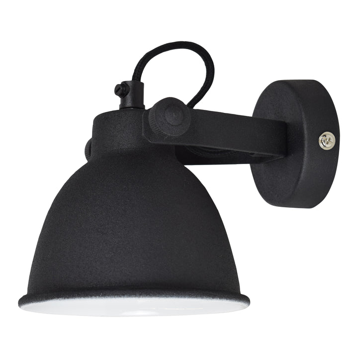Wandleuchte Industrial Ø12cm Vintage schwarz
