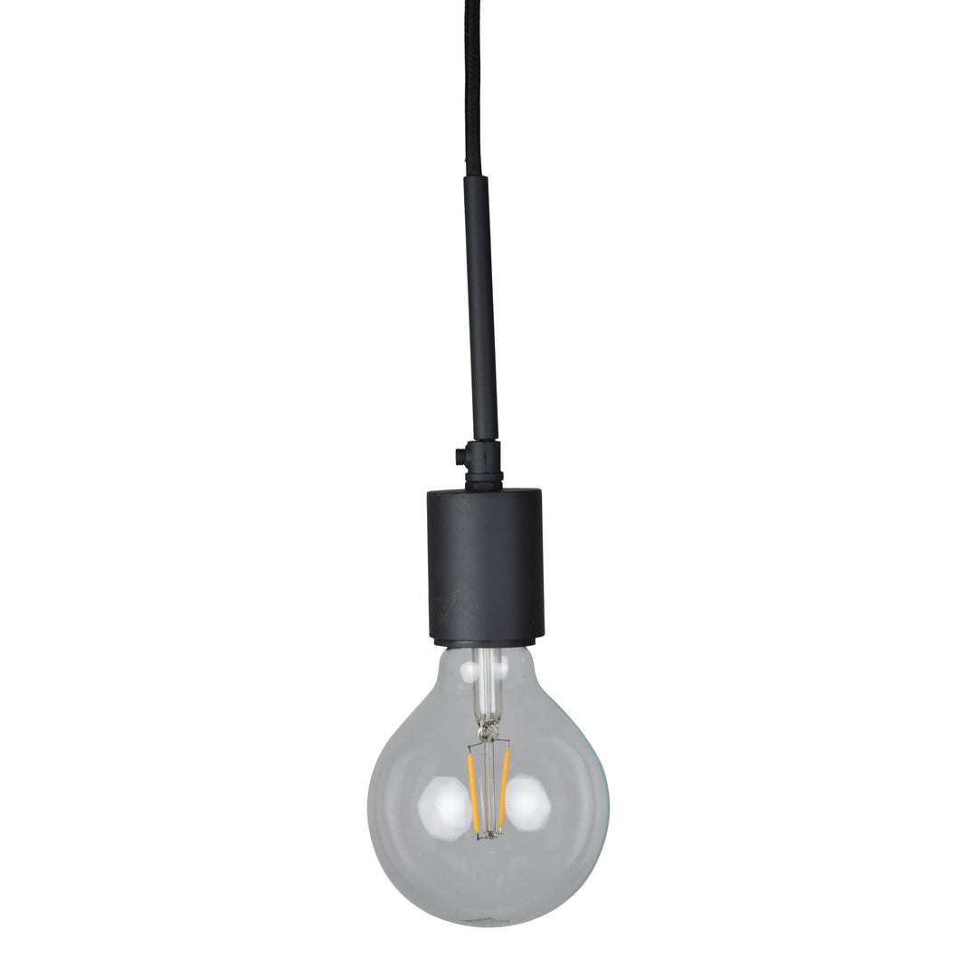 Pendelleuchte Bulby Vintage schwarz mit Ring (Lampenschirm)