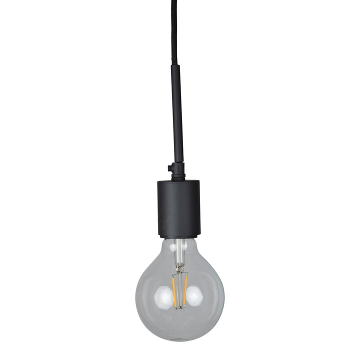 Pendelleuchte Bulby Vintage schwarz mit Ring (Lampenschirm)