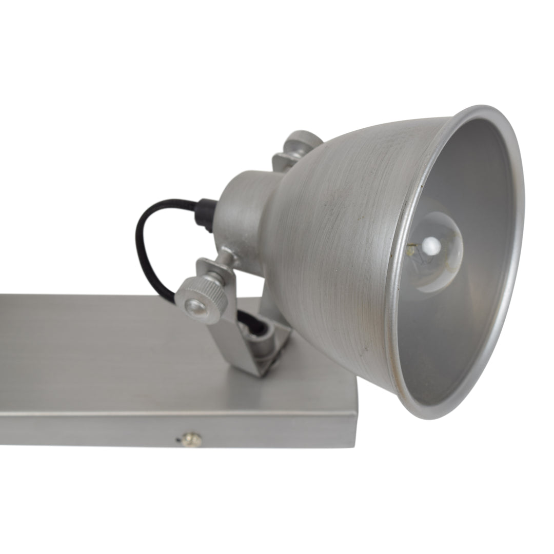 Stoere spot industrial 3-lichts antique zink