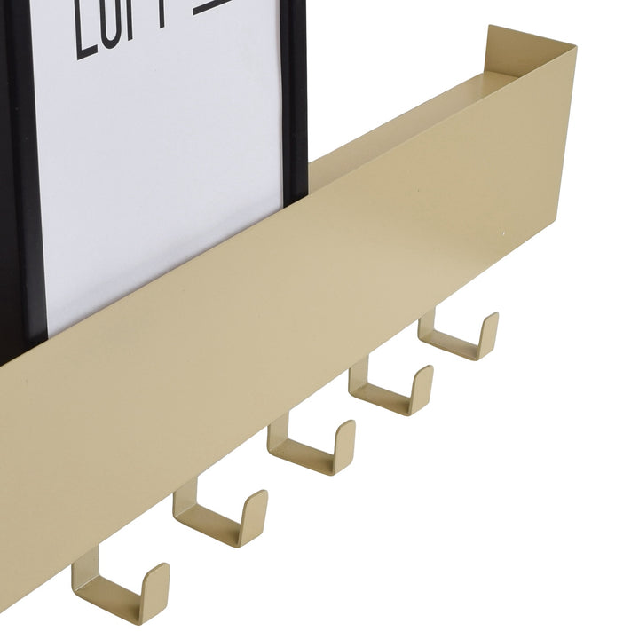 LOFT42 Mula Wandgarderobe - 61x19x6 - Beige - Metall - 6 Haken