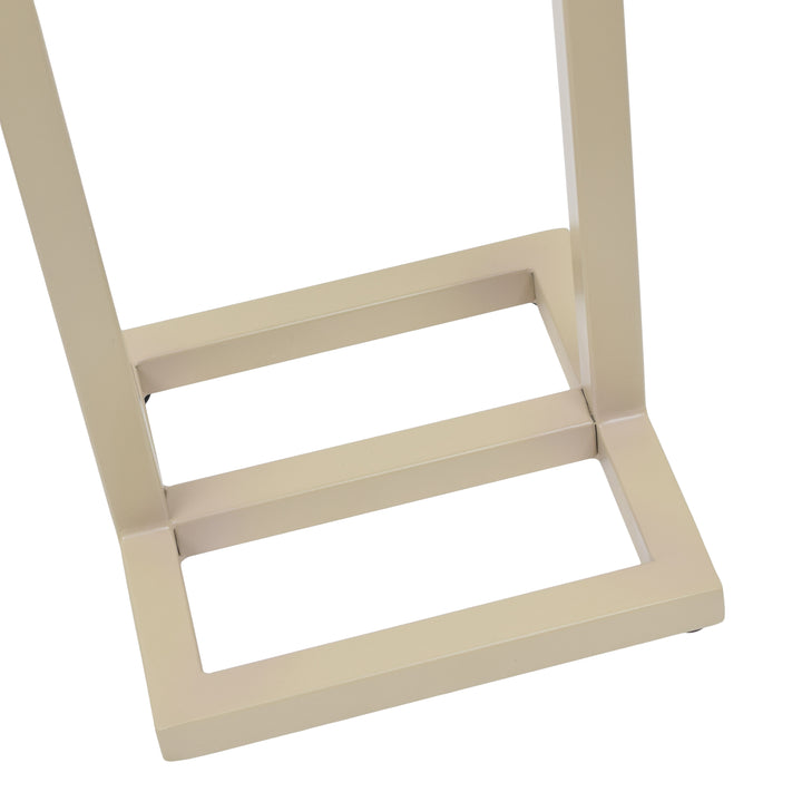 Detail rechthoekige voet beige toiletrolhouder