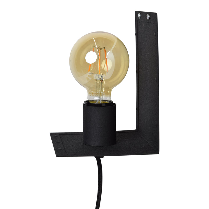 Wandlamp Hook vintage black