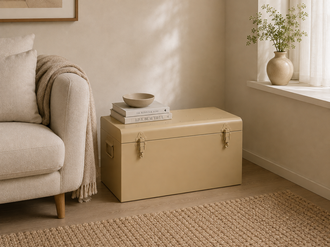 LOFT42 Box Opbergkist Medium - Metaal - Beige - 50x31x31