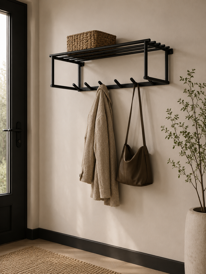 LOFT42 Kapstok Eddy - Metaal - Zwart - 80x30x24