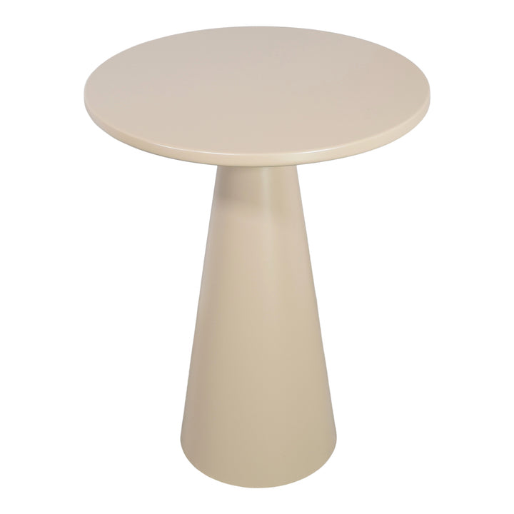 LOFT42 Beistelltisch Ferry Trompetenfuß - Metall - Beige - 60x44