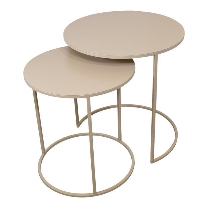 LOFT42 Elvy Beistelltische Rund - Beige - Ø49x52