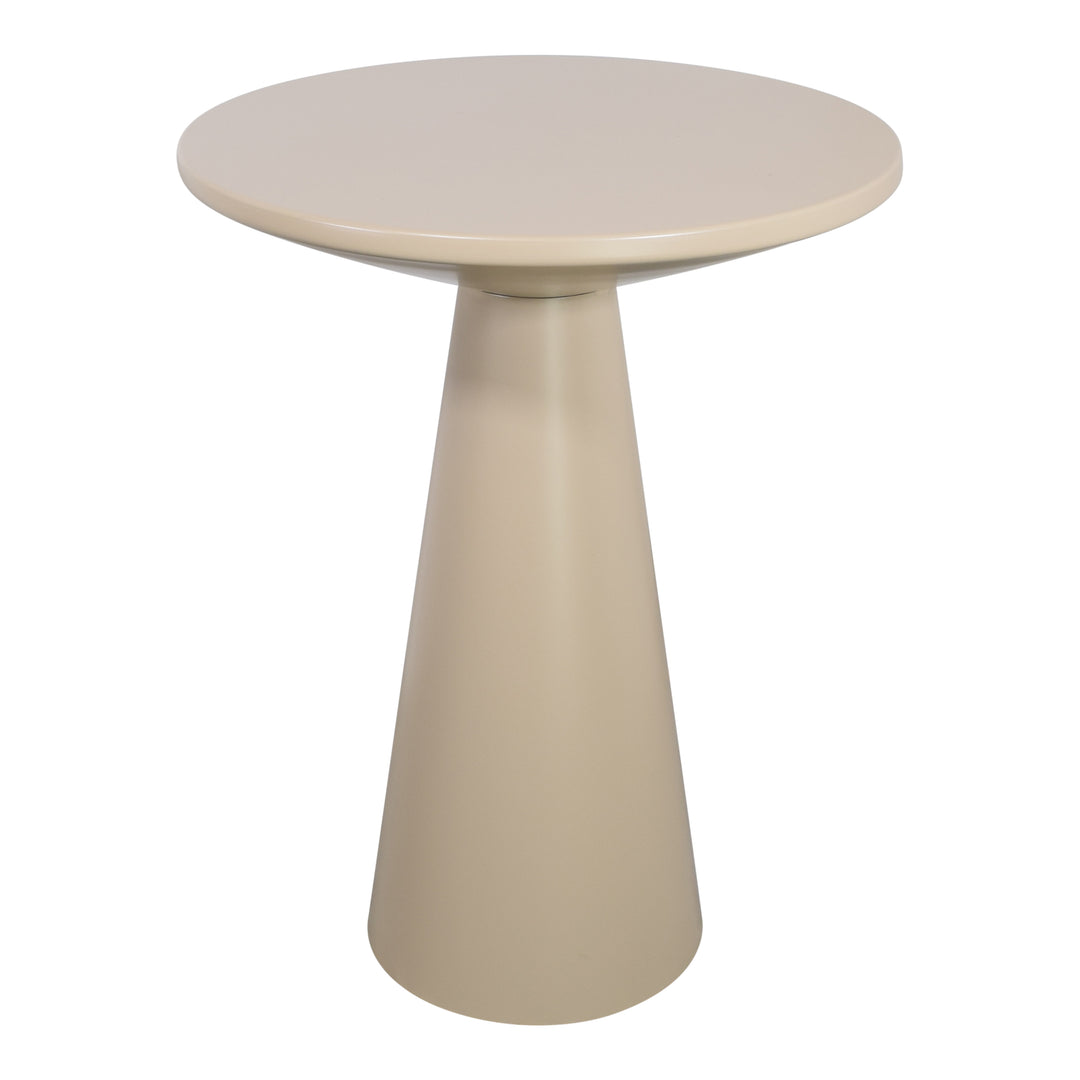 LOFT42 Beistelltisch Ferry Trompetenfuß - Metall - Beige - 60x44