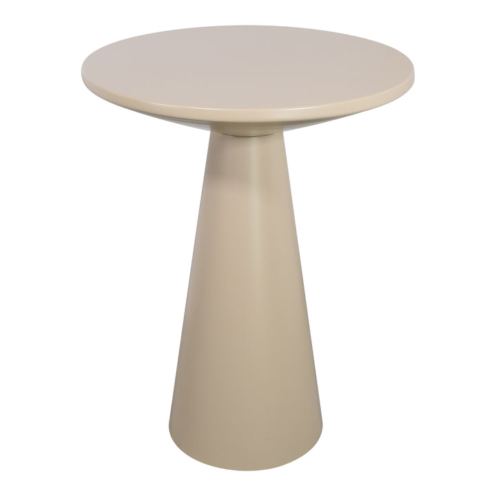 LOFT42 Beistelltisch Ferry Trompetenfuß - Metall - Beige - 60x44